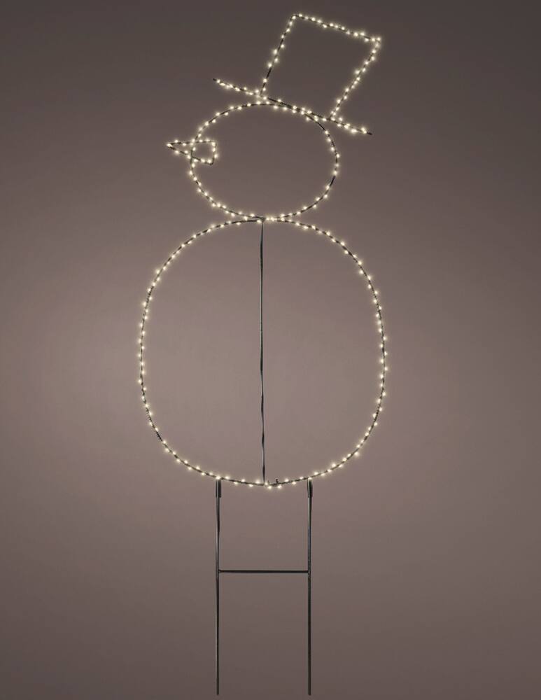 rinascente Kaemingk Pupazzo Neve Microled Luce Fissa Outdoor Blk/Warm Wht 250L