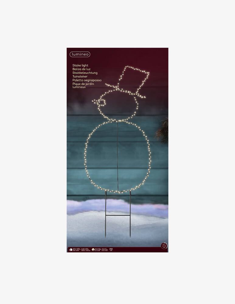 rinascente Kaemingk Pupazzo Neve Microled Luce Fissa Outdoor Blk/Warm Wht 250L