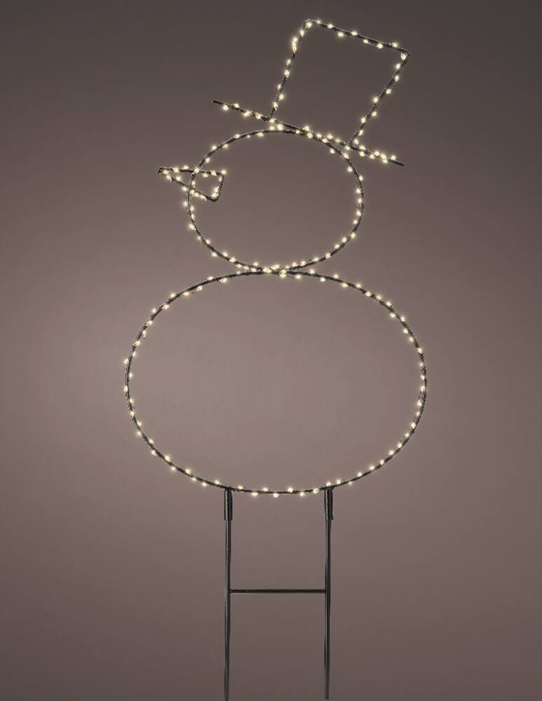 rinascente Kaemingk Pupazzo Neve Microled Luce Fissa Outdoor Blk/Warm Wht 180L