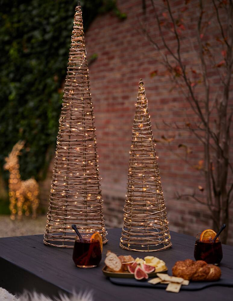 rinascente Kaemingk Albero Di Natale Cone Micro Led Outd. Natural Warm d. 18 80L