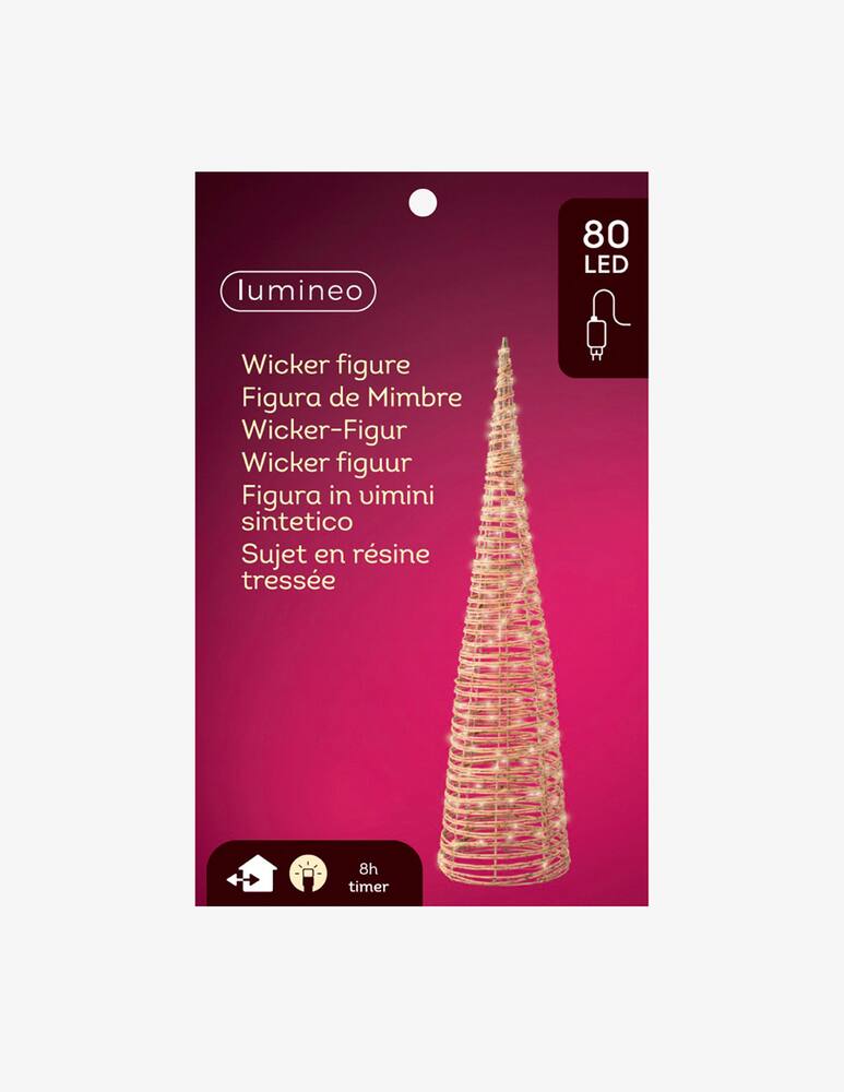 rinascente Kaemingk Albero Di Natale Cone Micro Led Outd. Natural Warm d. 18 80L