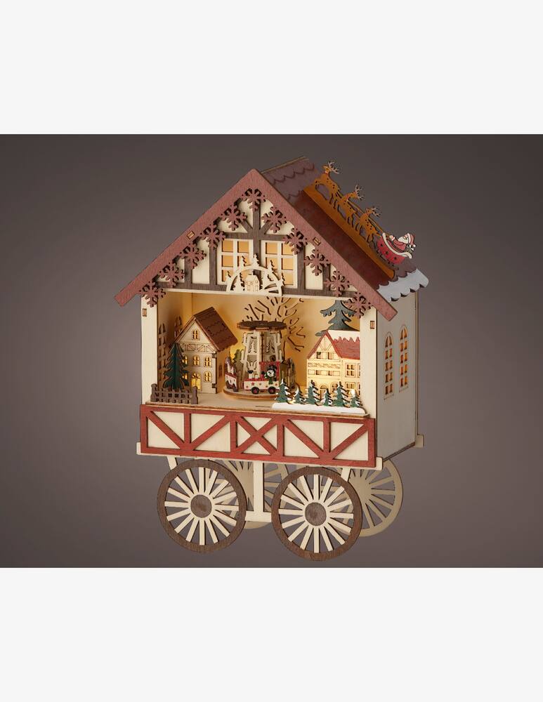 rinascente Kaemingk Led House Music Box on Wheels