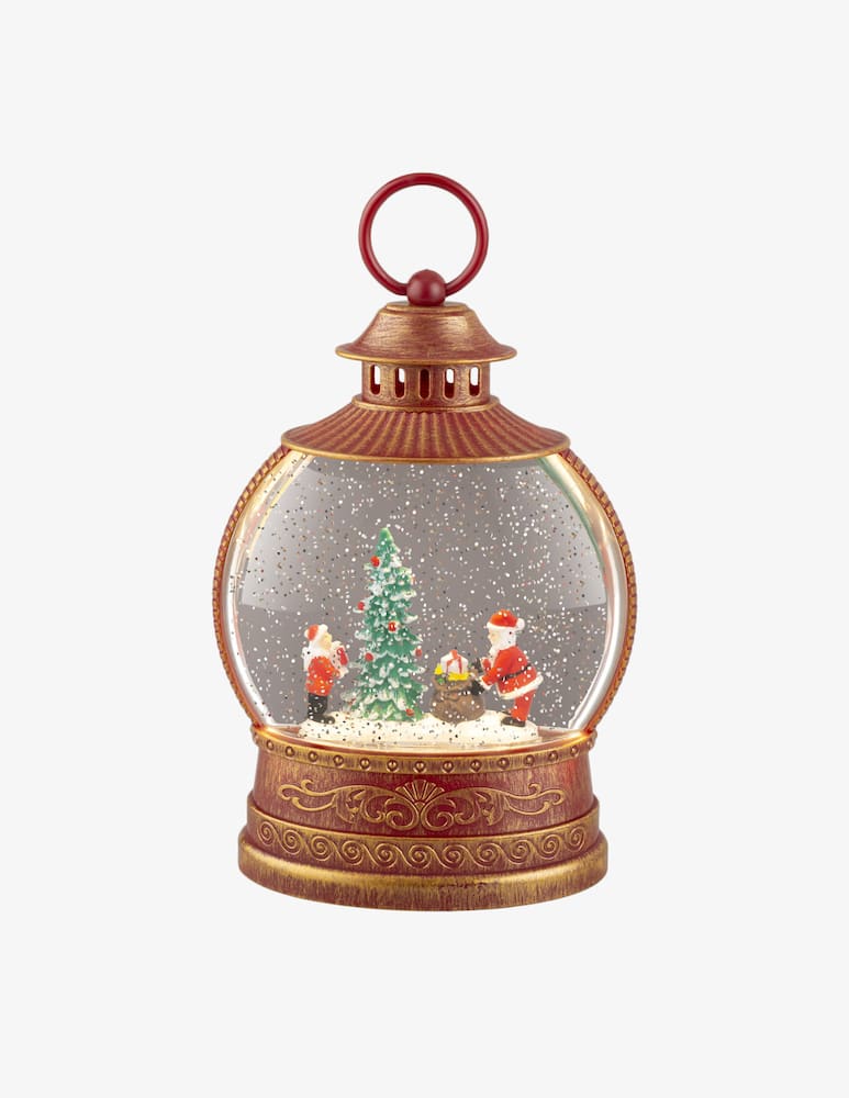 Kaemingk Lanterna con Babbo Natale e albero - immagine 1