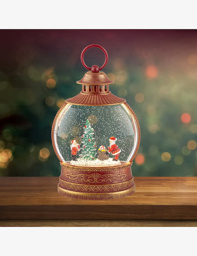 Kaemingk Lanterna con Babbo Natale e albero - immagine 2