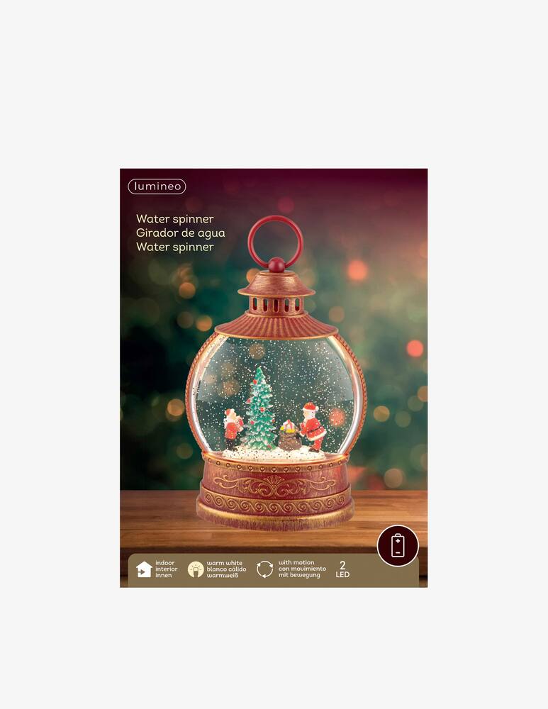 Kaemingk Lanterna con Babbo Natale e albero - immagine 3