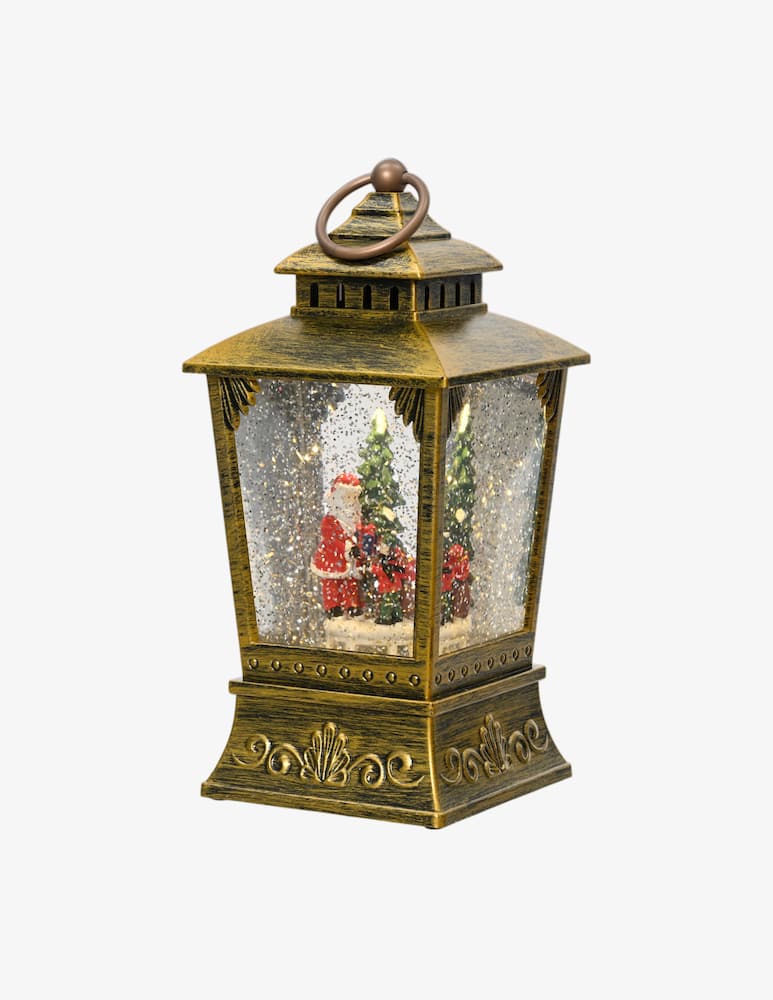 Kaemingk Lanterna con Babbo Natale e albero - immagine 1