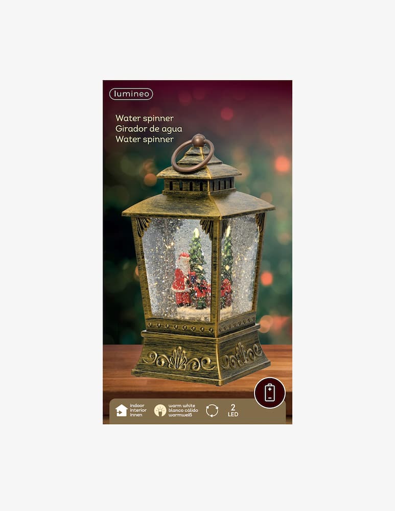 Kaemingk Lanterna con Babbo Natale e albero - immagine 2