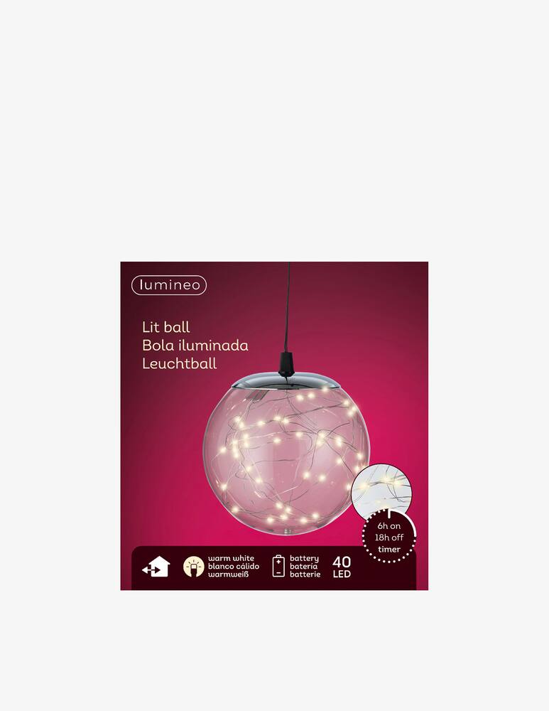 rinascente Kaemingk Ball Outdoor Transp/Warm White D15cm