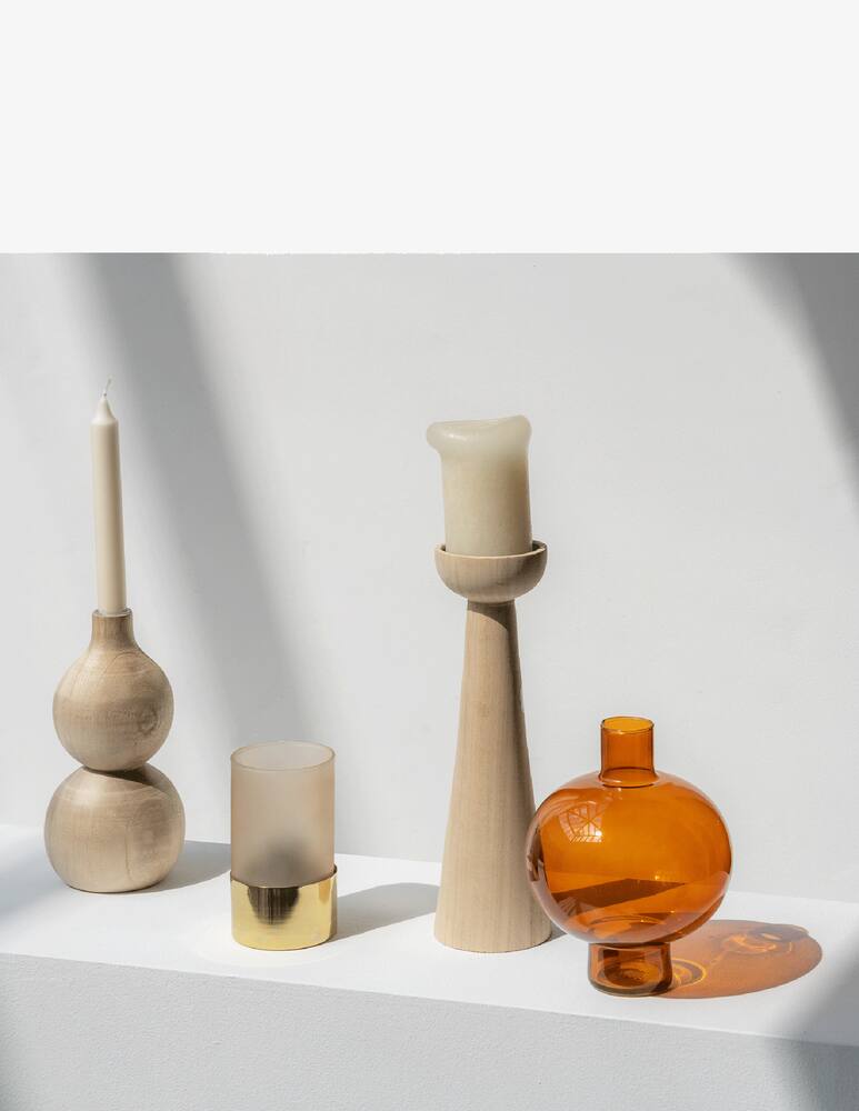 rinascente Urban Nature Culture Culture Vase Round Golden Oak - Rame