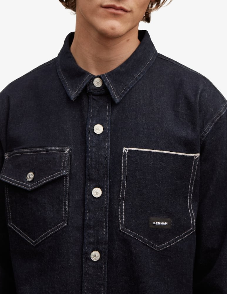 rinascente Denham Sovracamicia denim scuro stitch