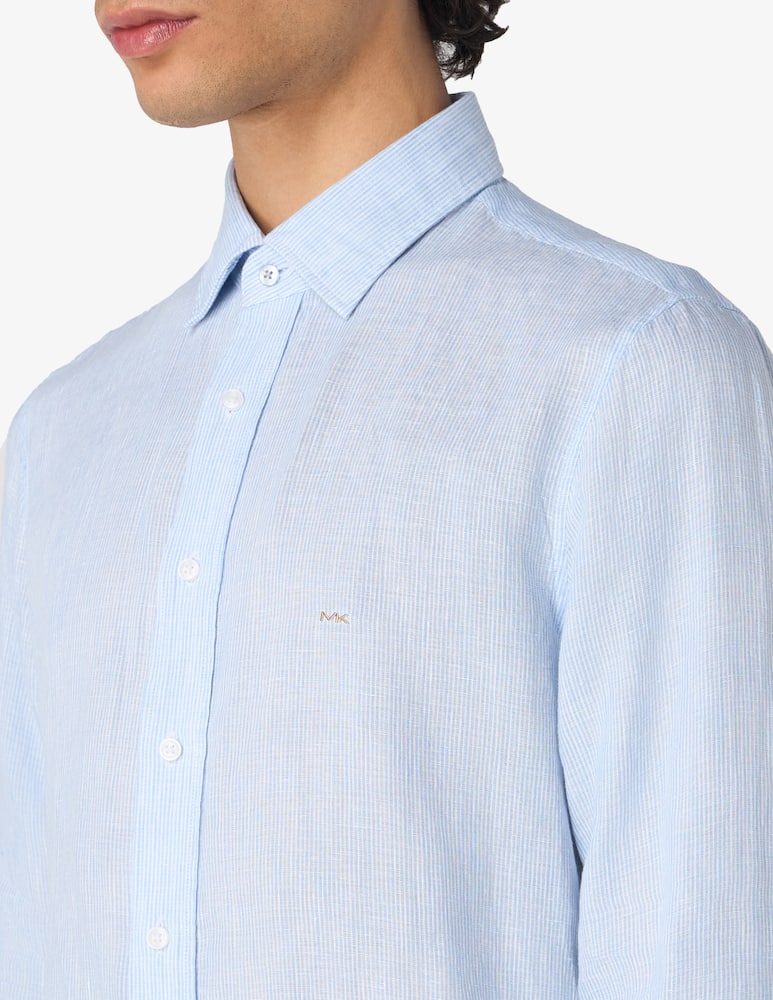 rinascente Michael Kors Camicia slim fit lino rigato