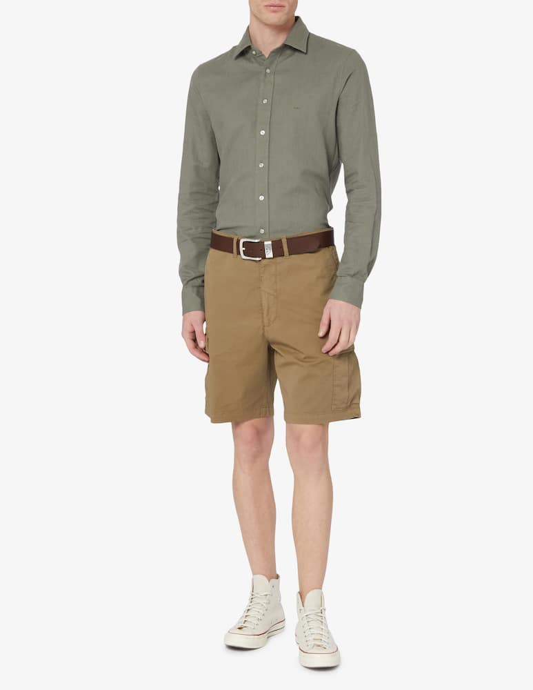 rinascente Michael Kors Cotton linen slim fit shirt 