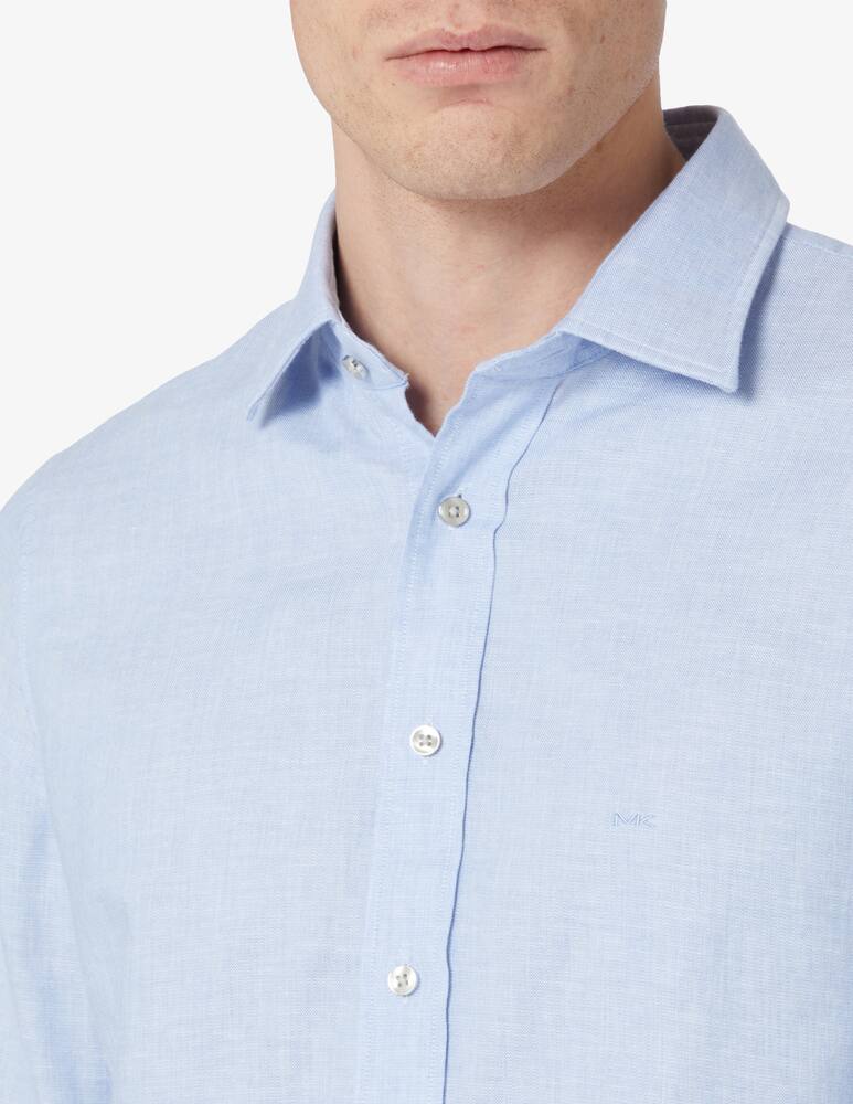 rinascente Michael Kors Camicia in cotone e lino slim fit 