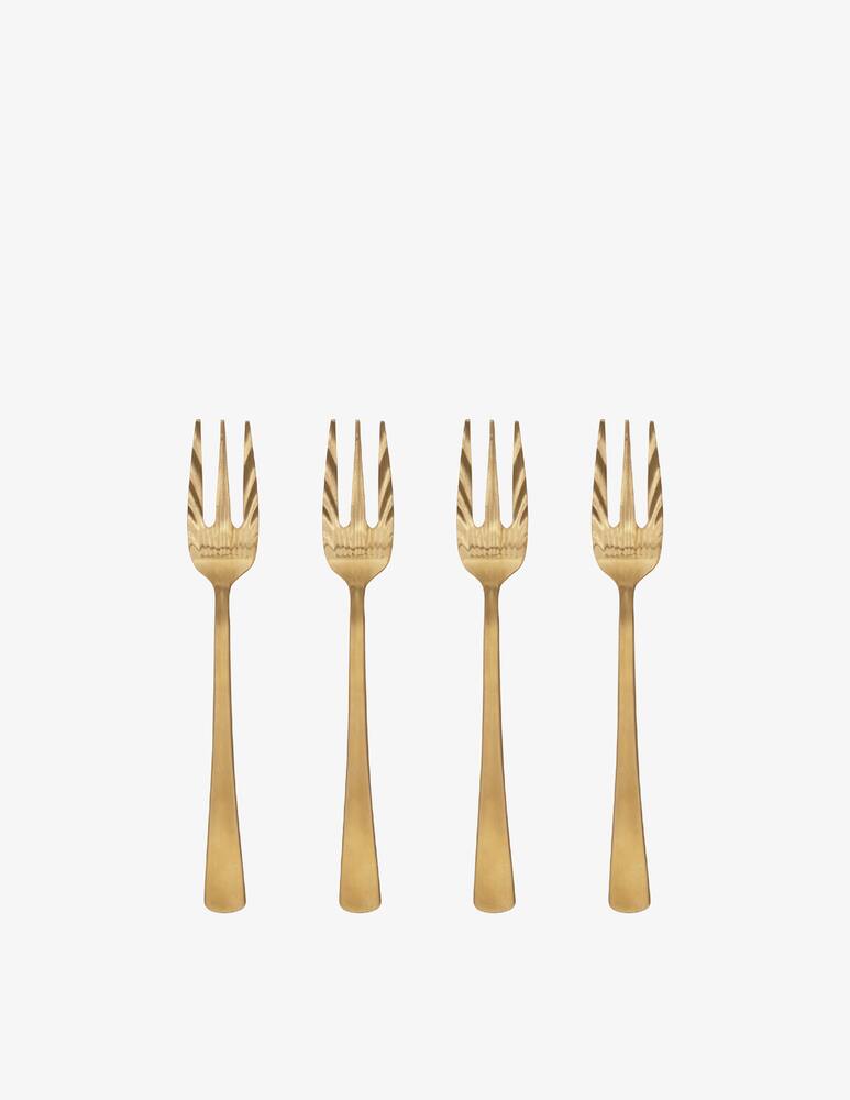 rinascente Urban Nature Culture Fork Gold, Set Of 4, In Gift Pack