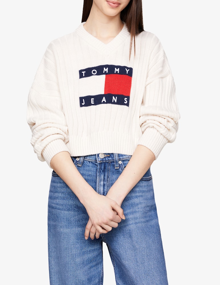 Tommy Jeans Maglione con collo a v - immagine 1 Tommy Jeans Maglione con collo a v - immagine 1