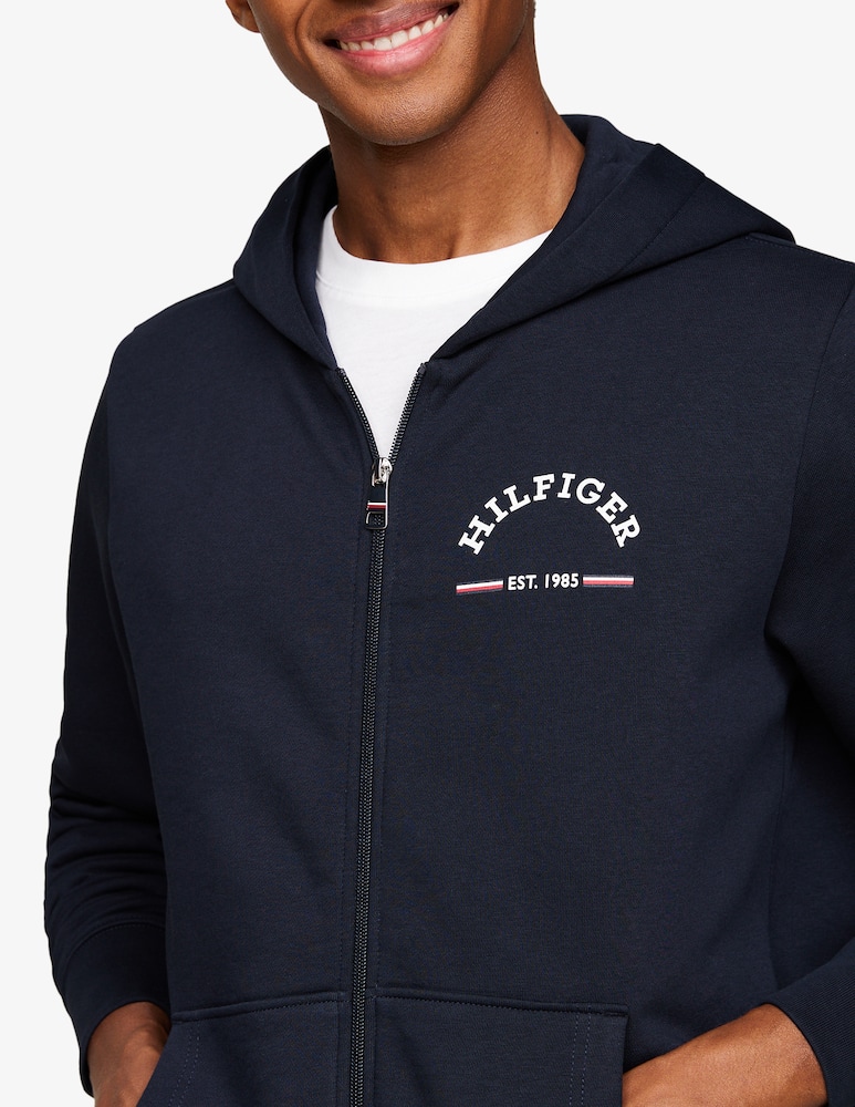 Tommy Hilfiger Felpa con cappuccio e zip roundall logo - immagine 4 Tommy Hilfiger Felpa con cappuccio e zip roundall logo - immagine 4