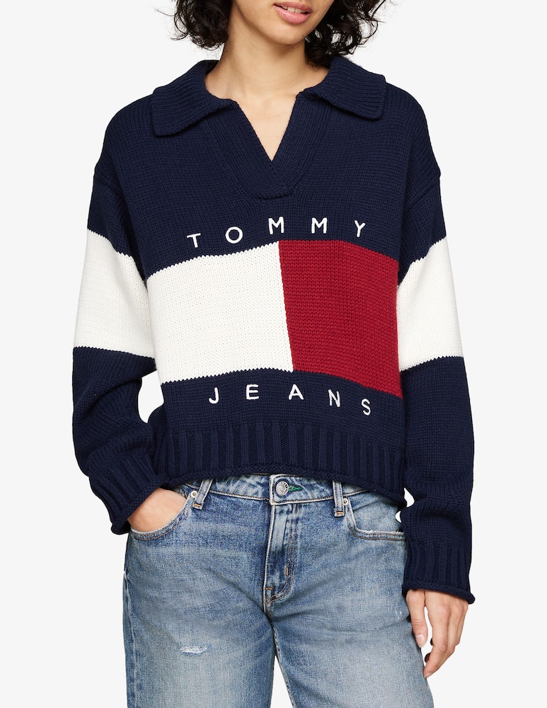 Tommy Jeans Maglione a polo con badge - immagine 1 Tommy Jeans Maglione a polo con badge - immagine 1