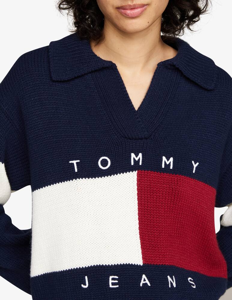 rinascente Tommy Jeans Maglione a polo con badge