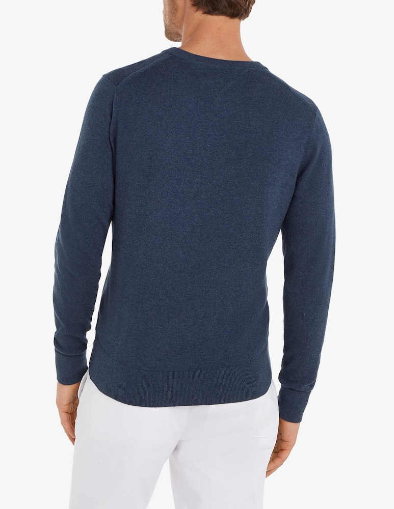 Tommy Hilfiger Maglia collo a v in cotone e cashmere - immagine 2 Tommy Hilfiger Maglia collo a v in cotone e cashmere - immagine 2