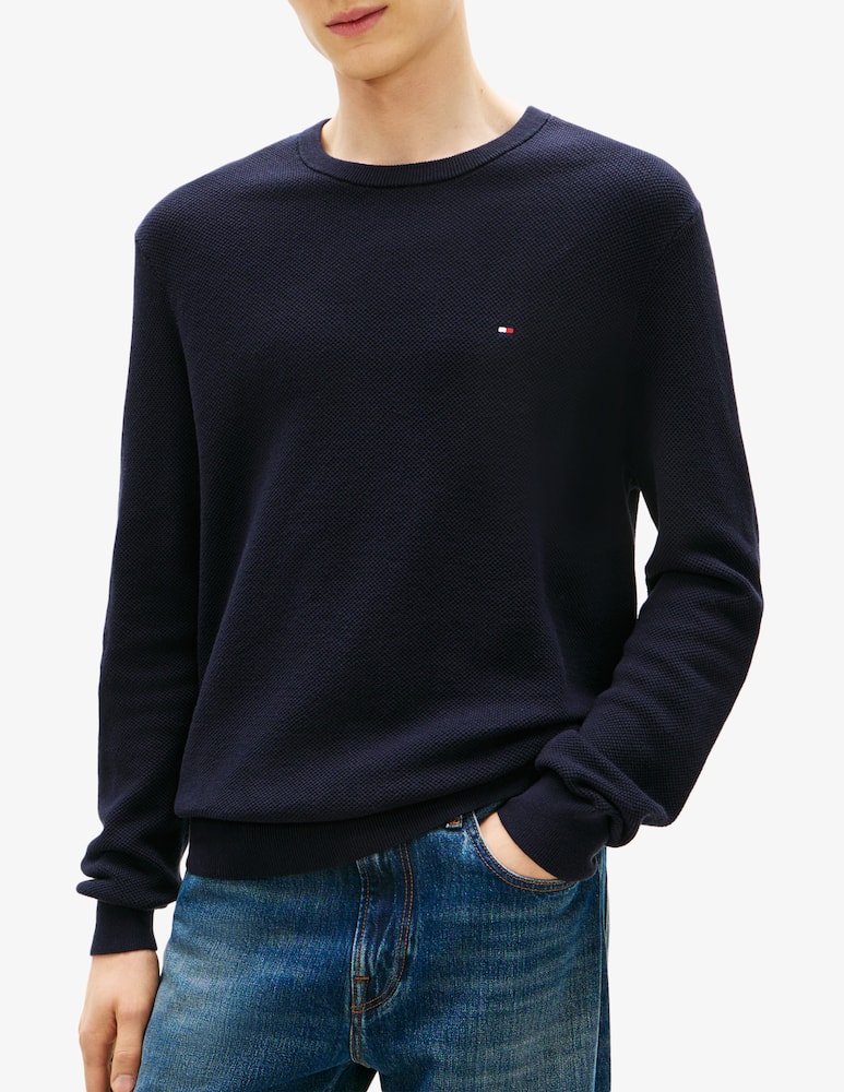 rinascente Tommy Hilfiger Maglia girocollo in cotone strutturato