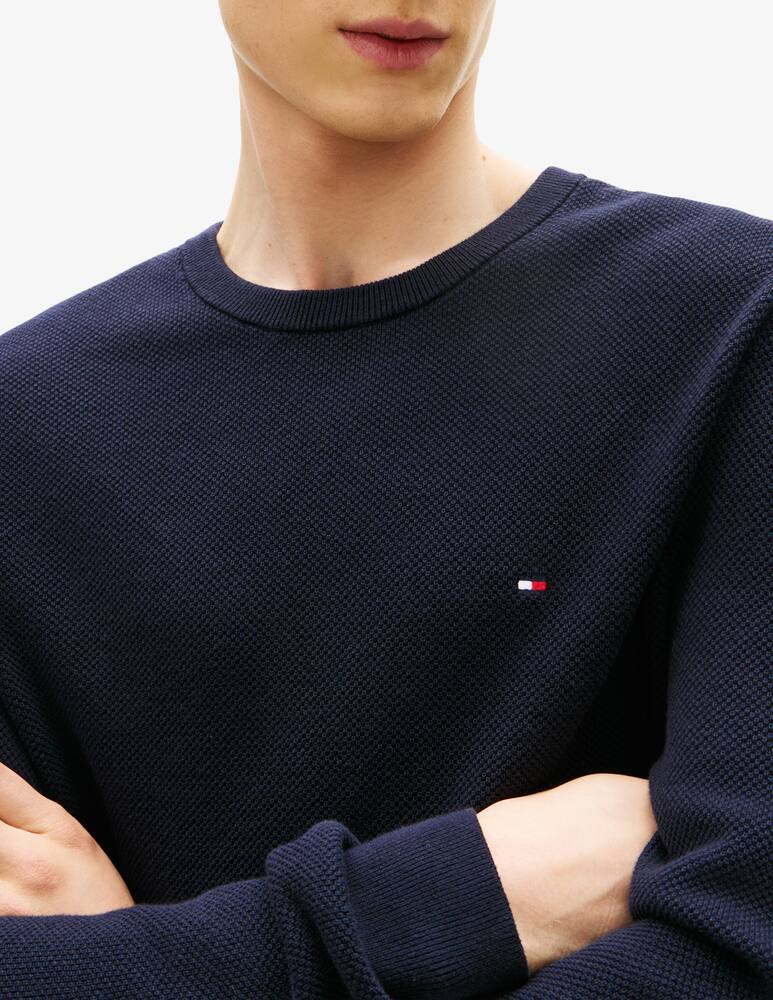 rinascente Tommy Hilfiger Maglia girocollo in cotone strutturato
