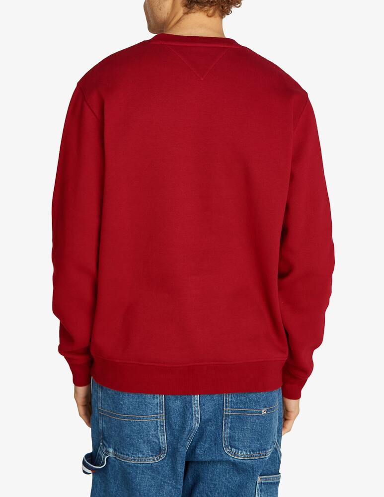 rinascente Tommy Jeans Felpa girocollo regular fit con badge laterale