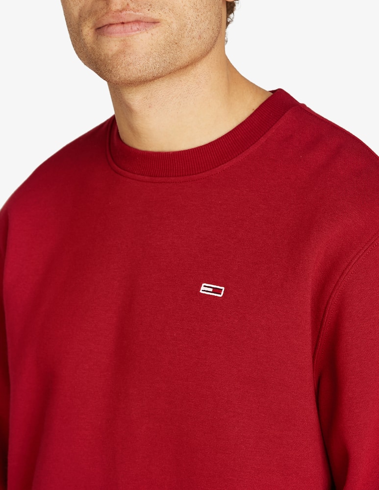 rinascente Tommy Jeans Felpa girocollo regular fit con badge laterale