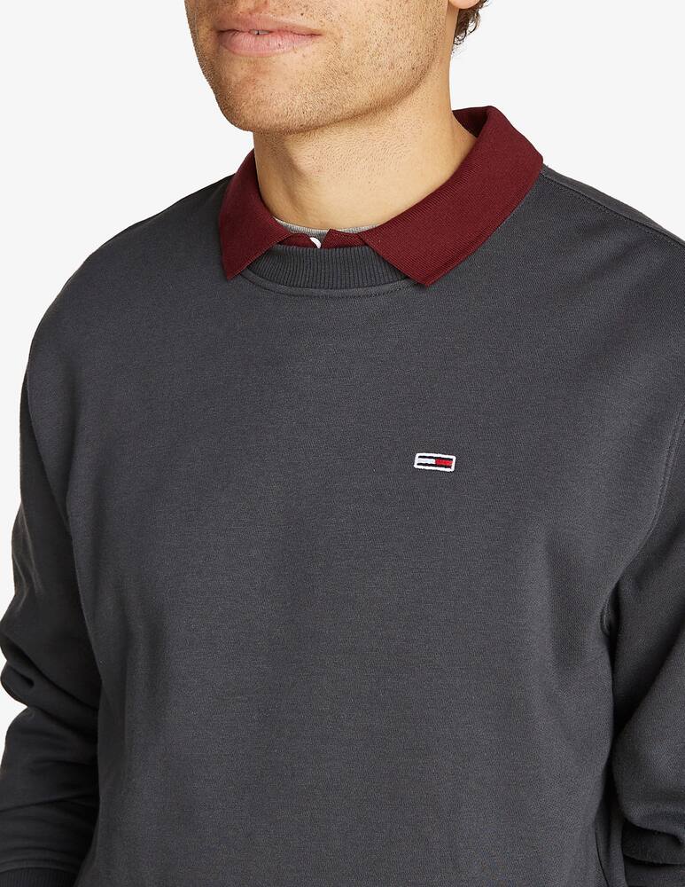 rinascente Tommy Jeans Felpa girocollo regular fit con badge laterale