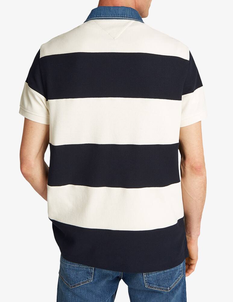 rinascente Tommy Hilfiger Rugby denim collar polo