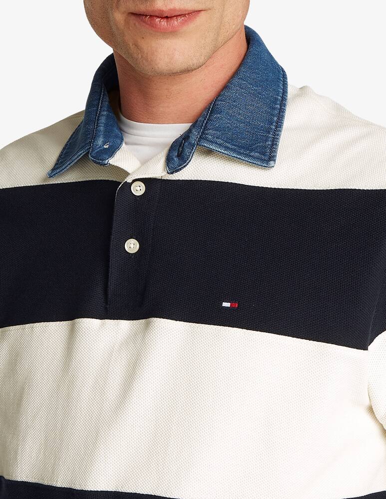 rinascente Tommy Hilfiger Rugby denim collar polo