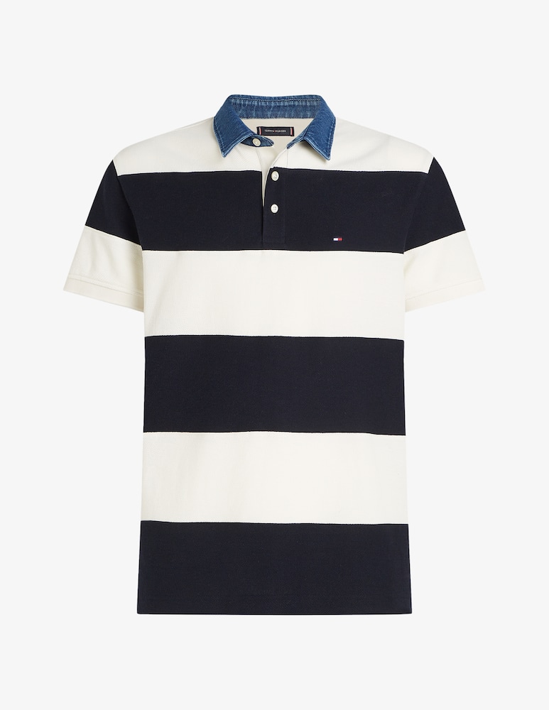 rinascente Tommy Hilfiger Rugby denim collar polo