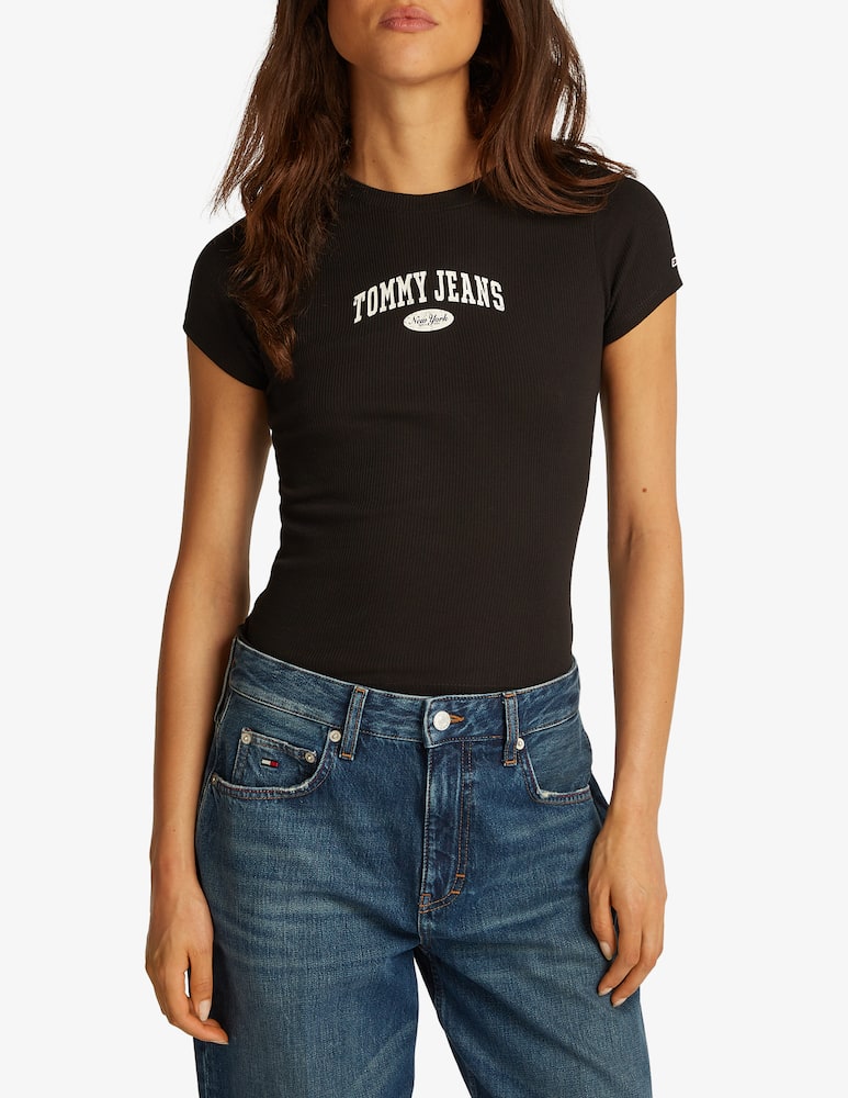 rinascente Tommy Jeans Varsity rib t-shirt