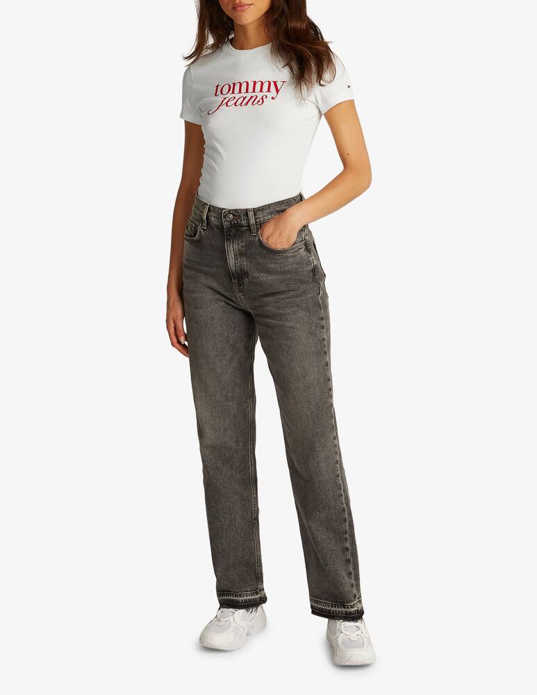 rinascente Tommy Jeans T-shirt slim con logo frontale