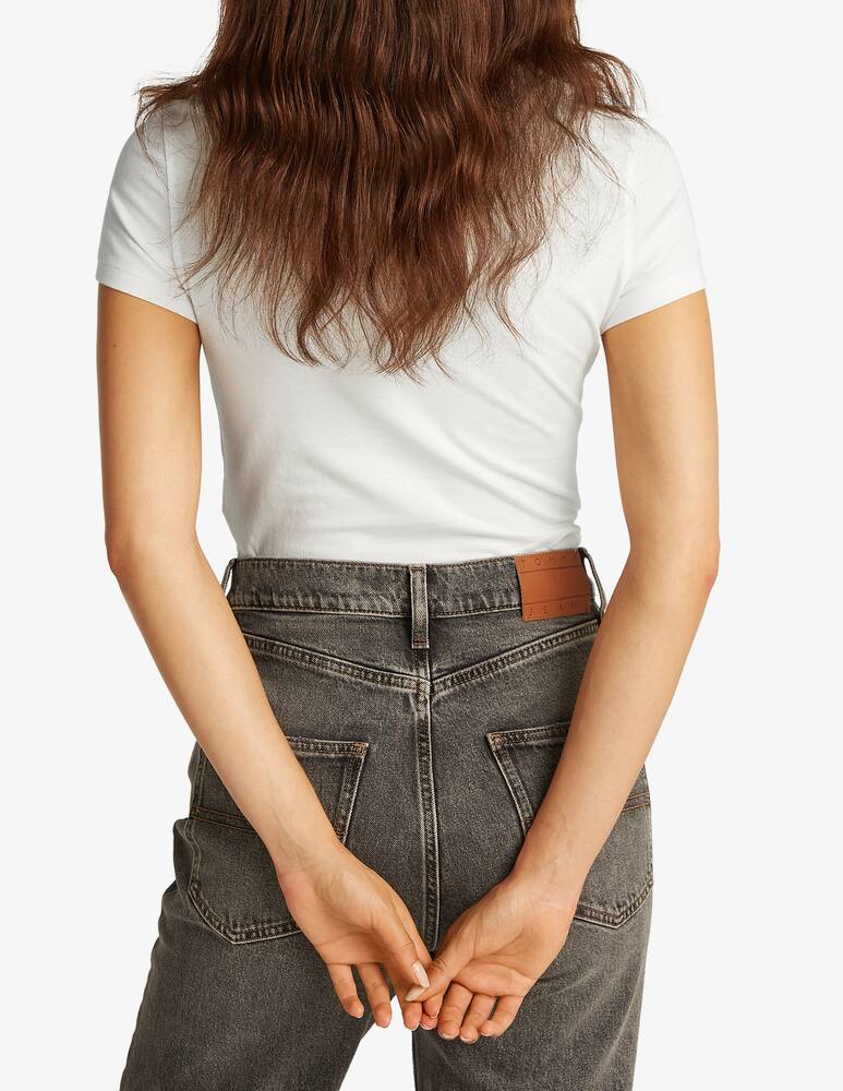 rinascente Tommy Jeans T-shirt slim con logo frontale