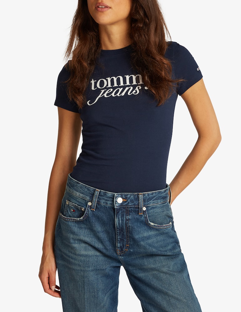 rinascente Tommy Jeans T-shirt slim con logo