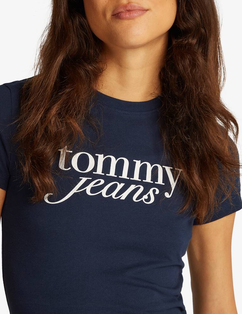 rinascente Tommy Jeans T-shirt slim con logo