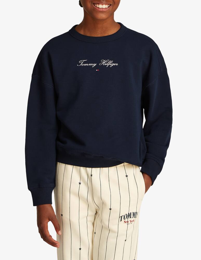 rinascente Tommy Hilfiger Felpa logo corsivo