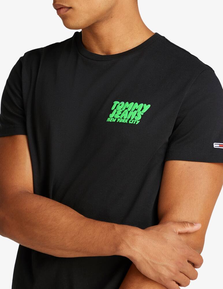 rinascente Tommy Jeans T-shirt slim con stampa bubble