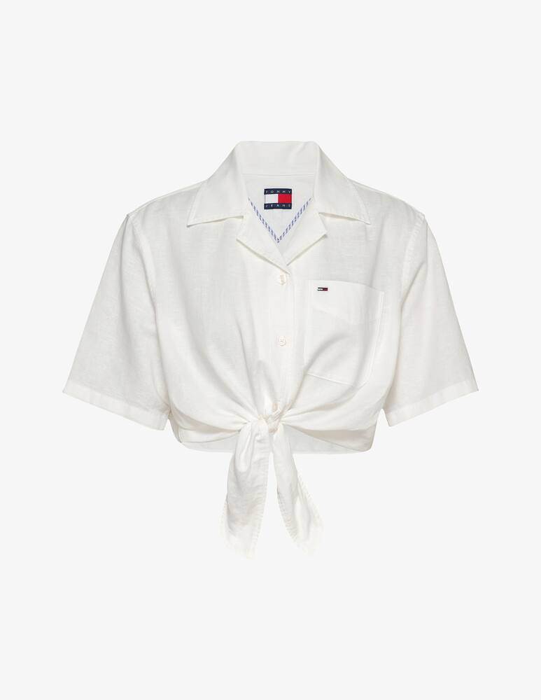 rinascente Tommy Jeans Camicia lino con nodo Tommy