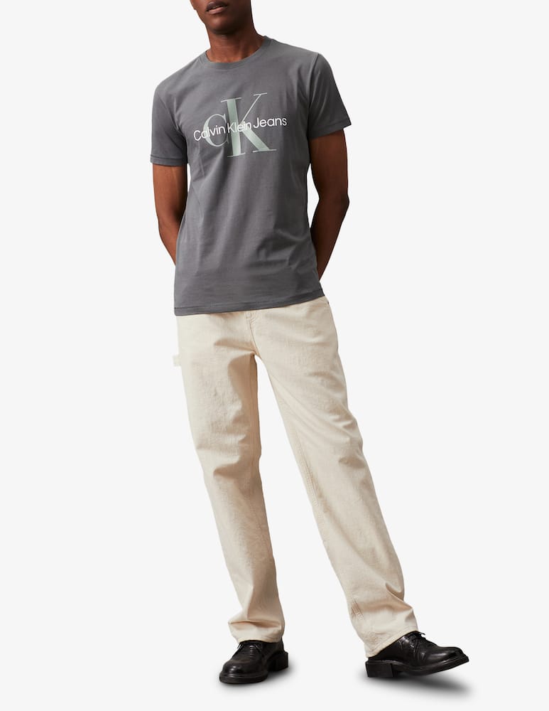 Calvin Klein Jeans Maglietta slim fit big monologo - immagine 2 Calvin Klein Jeans Maglietta slim fit big monologo - immagine 2