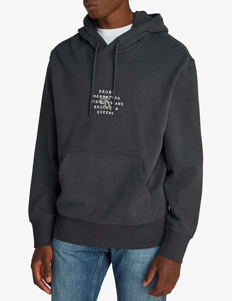Calvin Klein Jeans Felpa con cappuccio logo centro - immagine 1 Calvin Klein Jeans Felpa con cappuccio logo centro - immagine 1
