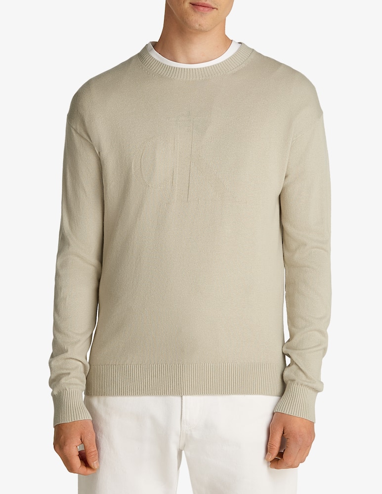 Calvin Klein Jeans Maglia girocollo impuntura big logo - immagine 1 Calvin Klein Jeans Maglia girocollo impuntura big logo - immagine 1