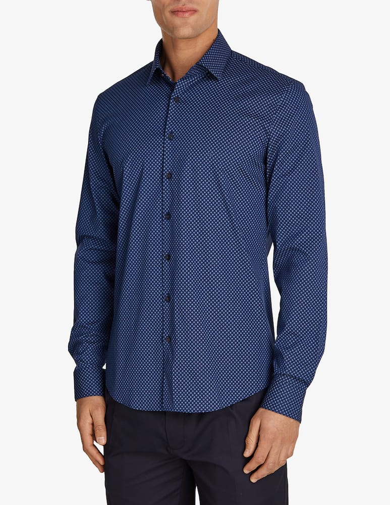 Calvin Klein Poplin business print slim shirt - picture 1