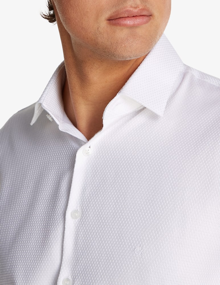 Calvin Klein Camicia non iron tonal dobby slim - immagine 3 Calvin Klein Camicia non iron tonal dobby slim - immagine 3