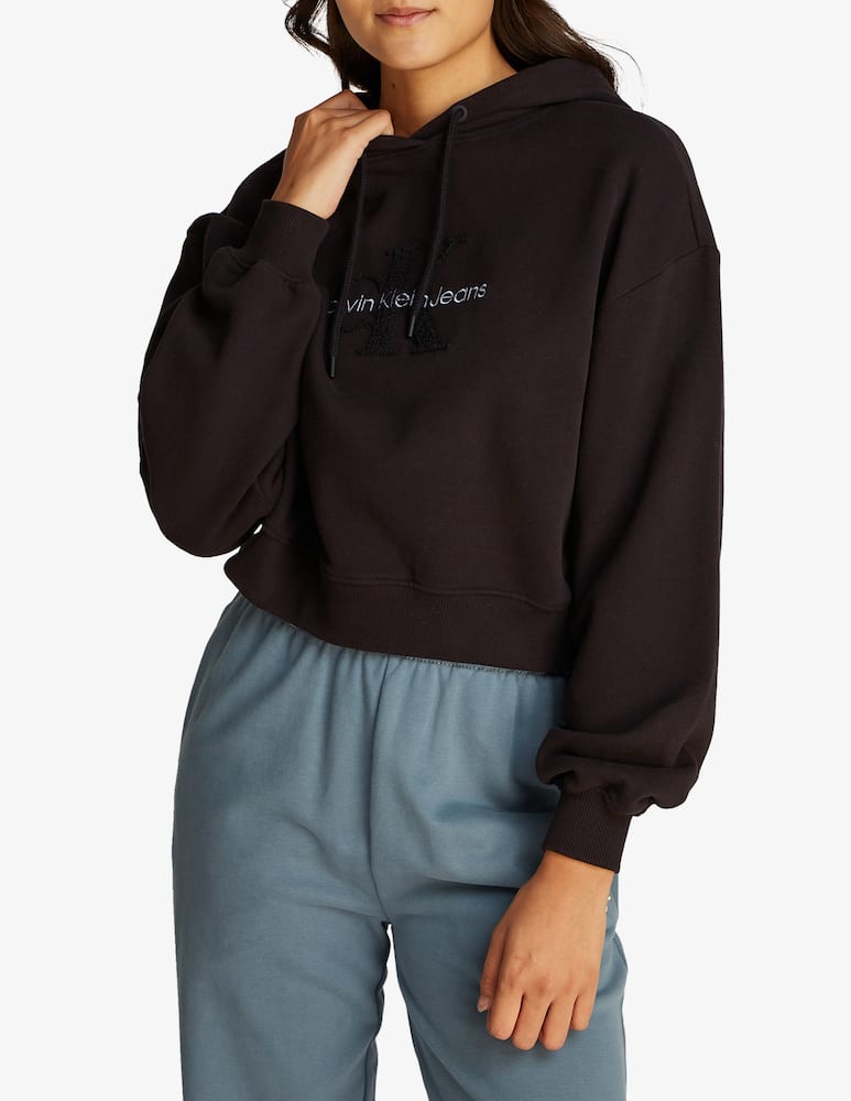 Calvin Klein Jeans Felpa con cappuccio in cotone - immagine 1 Calvin Klein Jeans Felpa con cappuccio in cotone - immagine 1