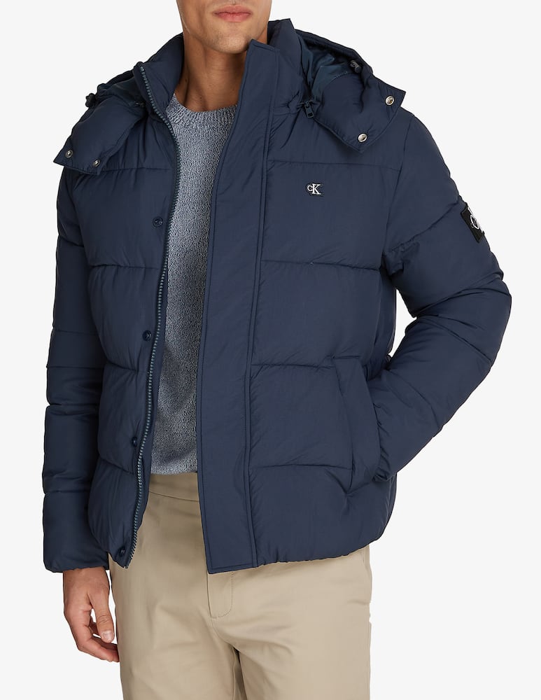 Calvin Klein Jeans Lateral logo hooded puffer jacket - picture 1 Calvin Klein Jeans Lateral logo hooded puffer jacket - picture 1