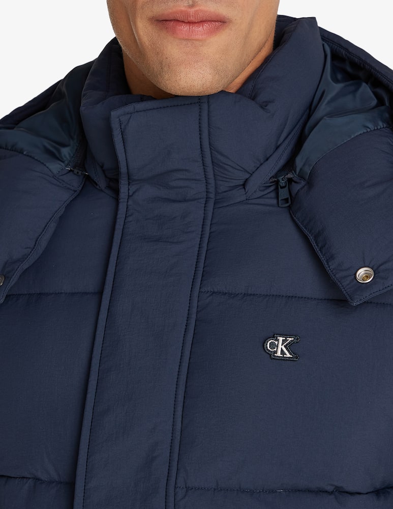 rinascente Calvin Klein Jeans Giacca puffer con cappuccio e logo laterale