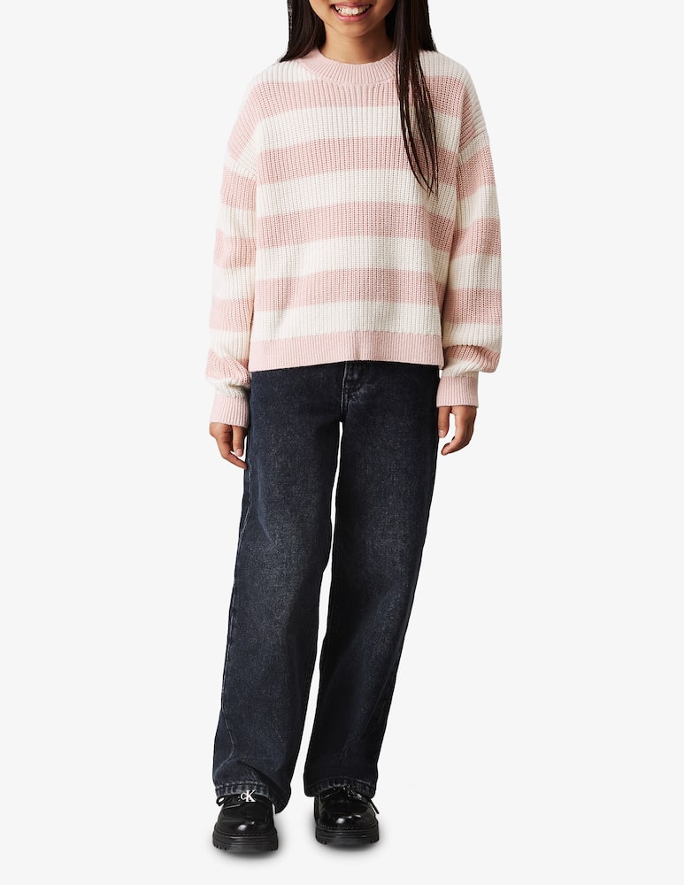 Calvin Klein Maglione in misto cotone a righe - immagine 2 Calvin Klein Maglione in misto cotone a righe - immagine 2