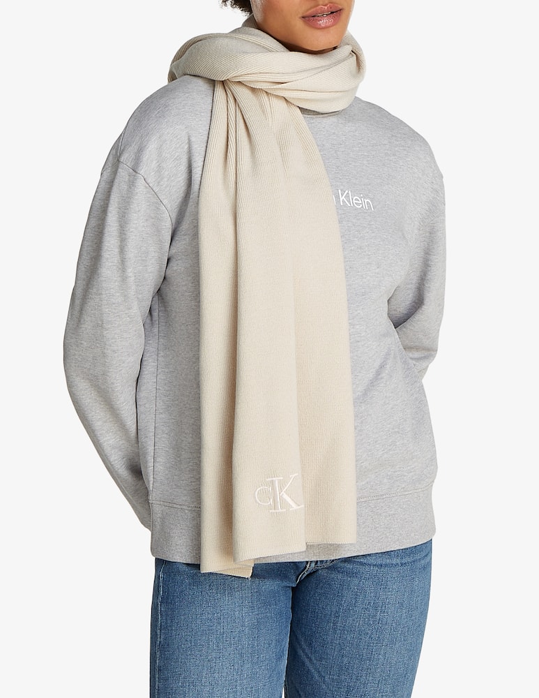 Calvin Klein Jeans Sciarpa monogram ricamata - immagine 2