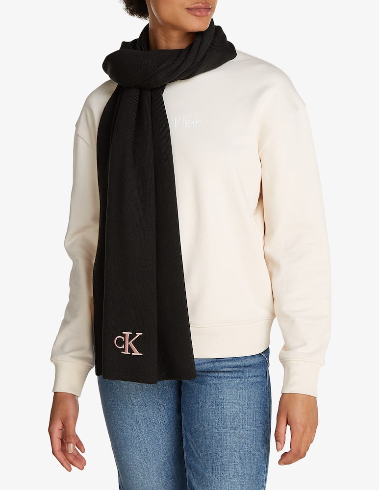 Calvin Klein Jeans Embroidered monogram scarf - picture 1 Calvin Klein Jeans Embroidered monogram scarf - picture 1